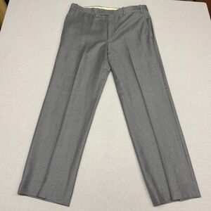 JB Britches Dress Pants Mens 36x30 Gray Wool Cashmere Blend Torino Formal